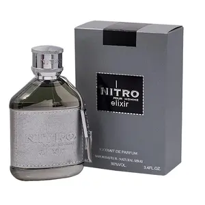 Men's NITRO White Eau de Parfum Spray - 3.4fl.oz Single Item with Cypress, Iris, Juniper Berries Notes