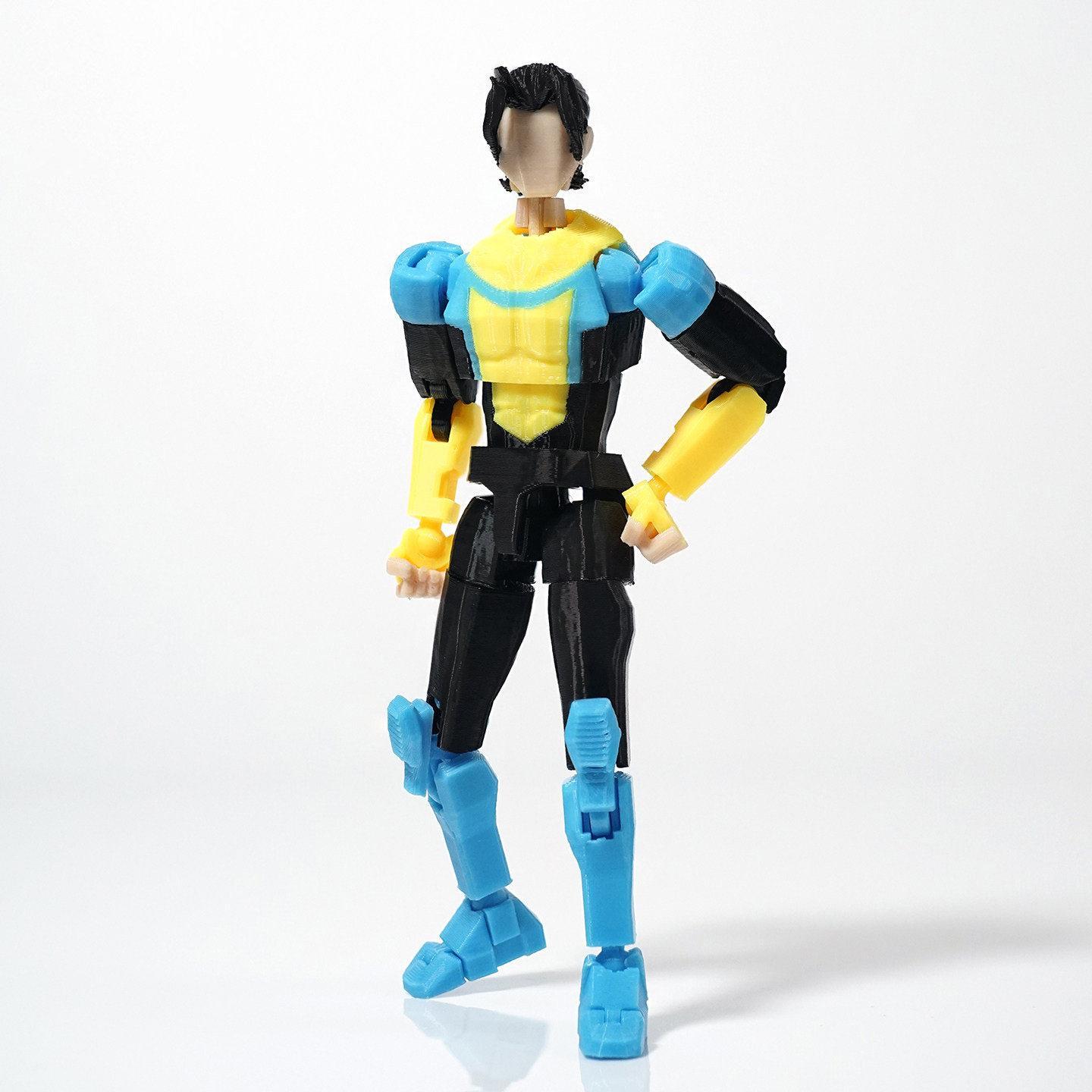 In Stock New 3D Printed Invincible T13 Dummy 13 Action Figure Multi-Jointed Movable Shapeshift Superhero Model Toy