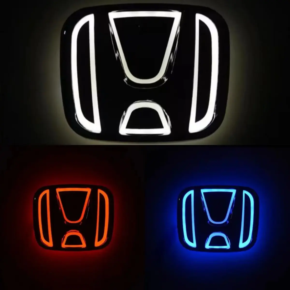 LED Honda Emblem Light for Civic Accord CR-V Odyssey Fit - Illuminated Rear Glow Badge, Plug & Play Waterproof Car Logo Light
