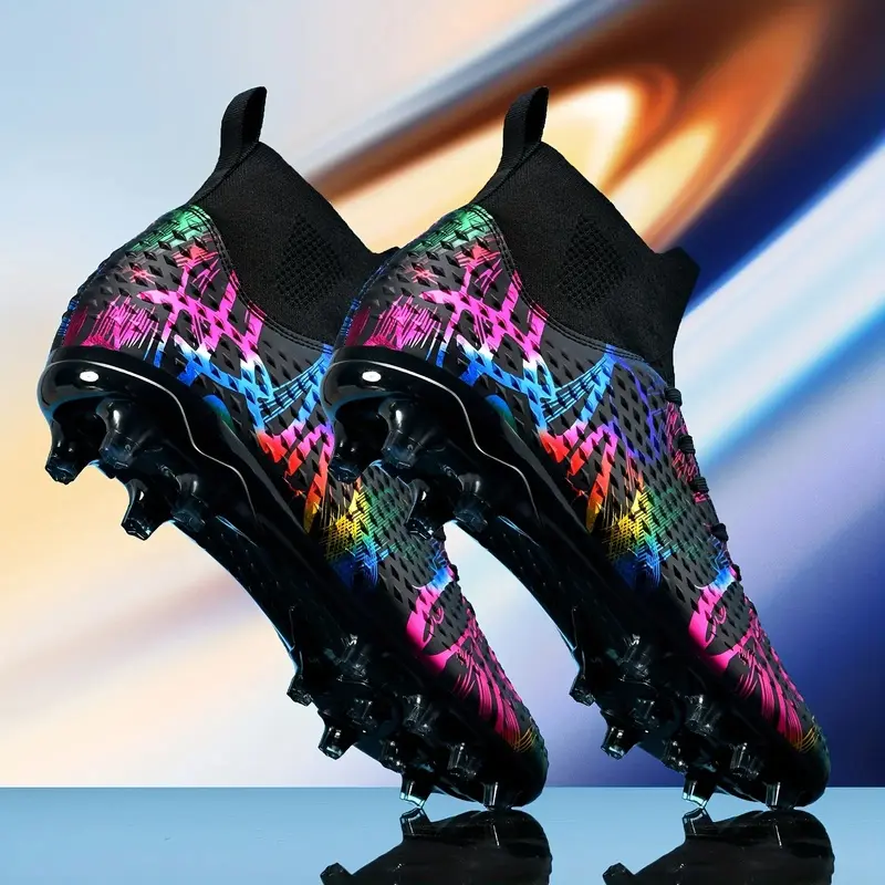 Children's and youth football shoes, equipped with anti-slip AG cleats, new models boys and girls, suitable student competitions and training, ideal outdoor turf, lightweight and breathable