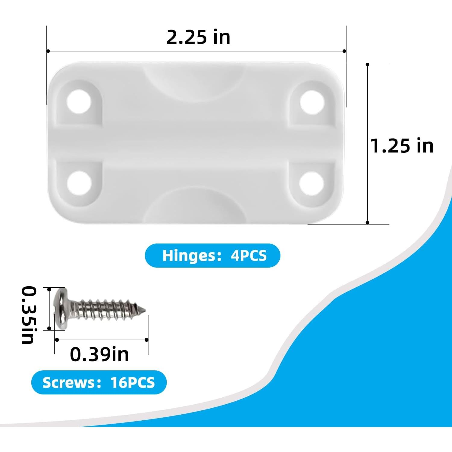 Cooler Replacement Plastic Hinges and Screws for Igloo,High Intensity Cooler Replacement Plastic Hinges,24012 Refrigerator Plastic Hinges
