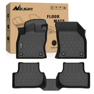 Nilight TPE Floor Mats - CNC-Cut, All-Weather, Heavy-Duty Custom Fit Floor Liners with Clips for Volkswagen VW Golf GTI, Golf R 2022-2025, Car Mat Accessory, Mat Floor Mats
