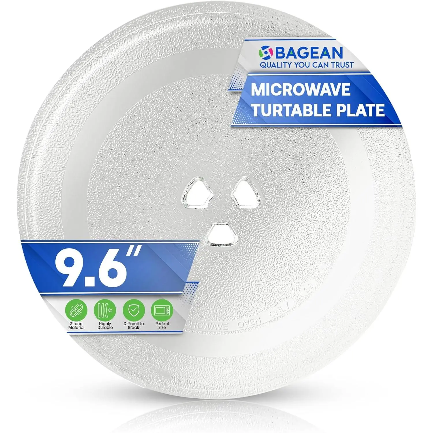 9.6 Inch (9 5/8") Small Microwave Plate Replacement Round Glass Turntable Cooking Tray Fits Microwaves From Many Brands Replaces Oven Microwave Turntable Plate
