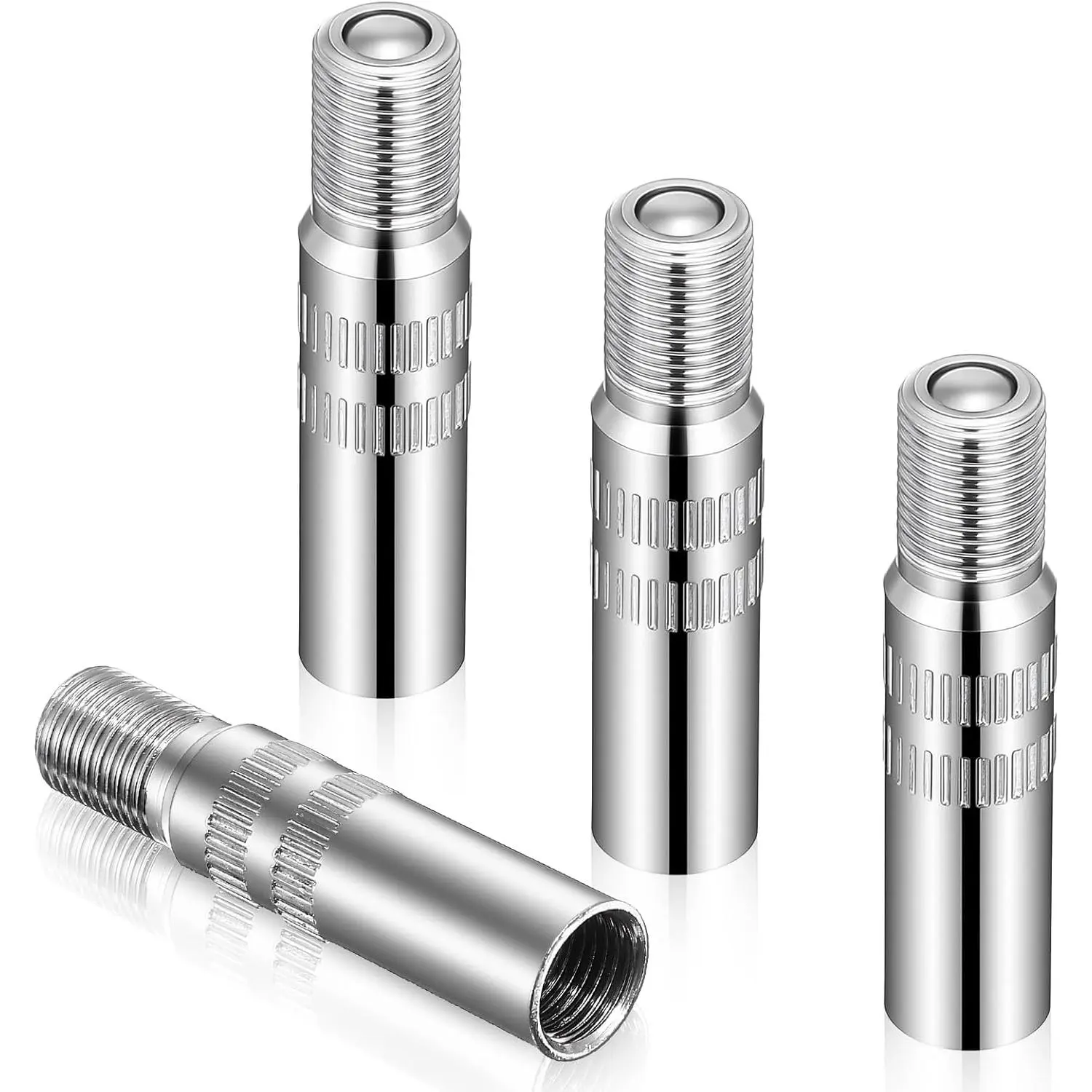 4-Count Tire Valve Extender - 39mm Bodies Adapter, Durable Brass Construction, Tire Repair Tyre Valve Tools for Cars, Leak Proof, Extended Lifespan