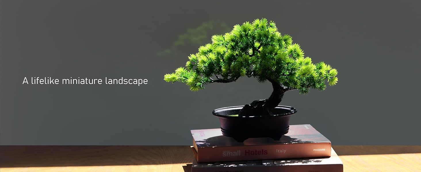Artificial Bonsai Tree Fake Plants for Home Decor, Living Room Bathroom Bookshelf Entryway Table Wall Shelf Modern Farmhouse Decor, 9.5" Tall, Green Artificial Bonsai Tree Fake Plants for Home Decor, Living Room Bathroom Bookshelf Entryway Table Wall Shelf Modern Farmhouse Decor, 9.5" Tall, Green