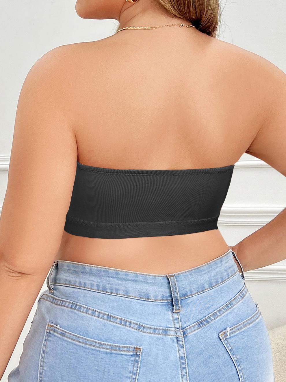 【Plus Size】Solid Wireless Strapless Bra,Women's Smooth Comfortable Breathable Push Up Bra with Full Coverage,Women's Lingerie for Daily Wear