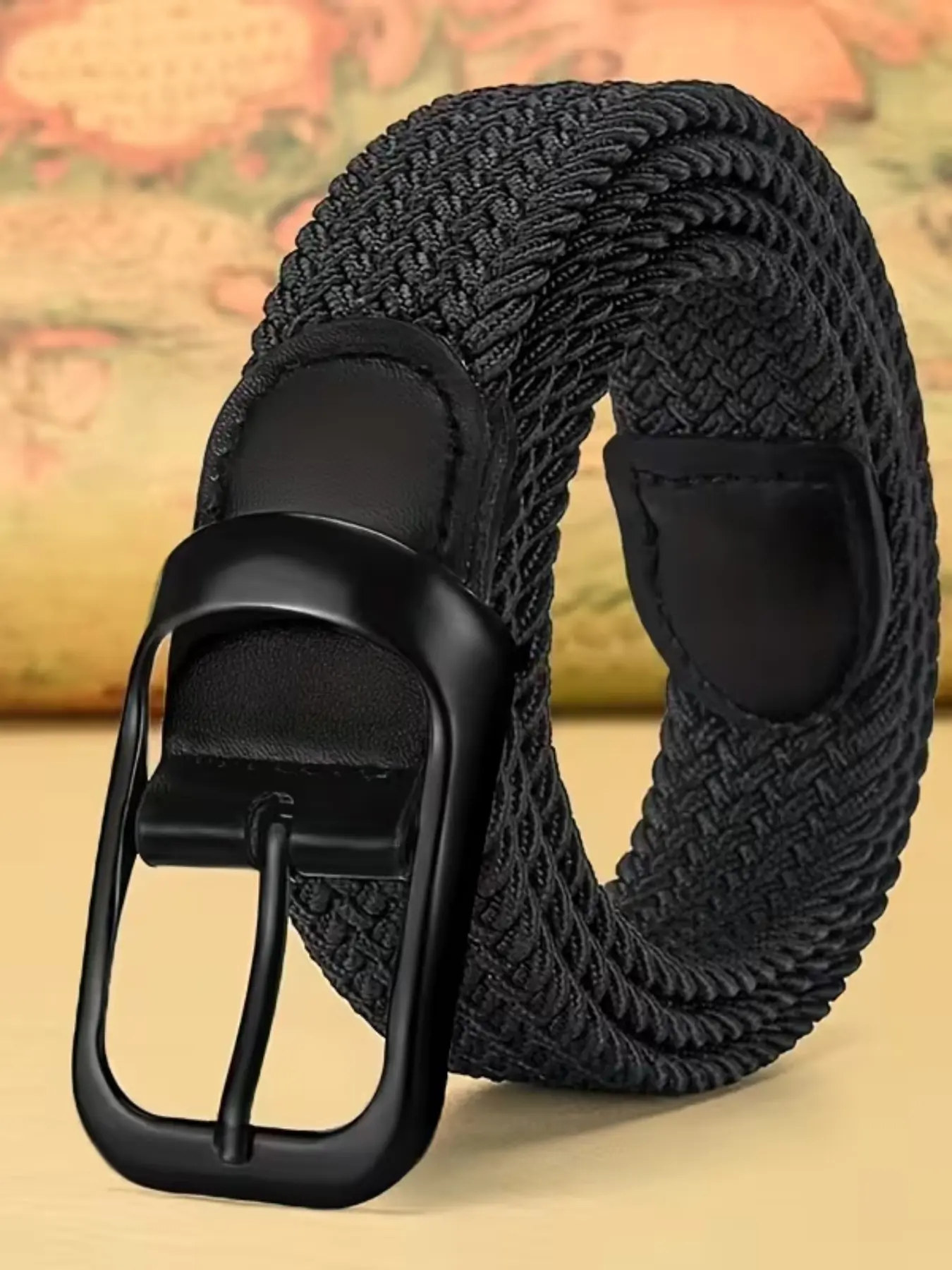 Men's Elastic Golf Waistband, Baseball Belt, Stretch Belt, Elastic Belts, Breathable Fabric, 1.34 Inch Wide, Multiple Colors, Comfortable for Casual Jeans