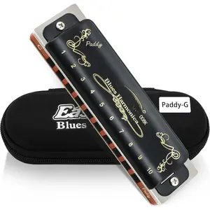 Harmonica, Diatonic Blues Harmonica key of Paddy G, 10 Holes 20  008K Mouth Organ Harmonica for Adults, Professionals and Students
