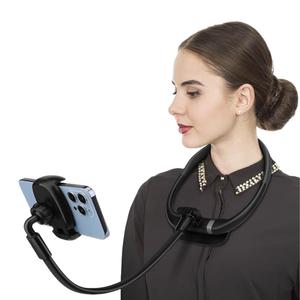silicone neck phone holder, hands-free flexible gooseneck phone holder, video recording neck hanging phone bracket, phone accessories, cellphone phone stand holder, mount