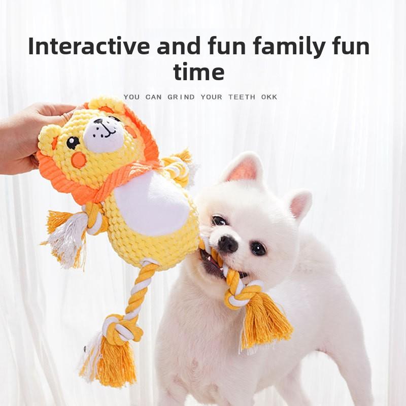 Pet Toys Squeaky Plush for Dogs & Cats, Chew-Resistant Teething, Interactive Boredom Relief