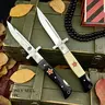 Hot Sale Russia NKVD Pocket Folding Knife 440C Blade ABS Handle with Holster Carrying Hiking Cutting Tool Edc Camping Outdoor Knife Portable Multipurpose Knives Survival Gear Survival Tools