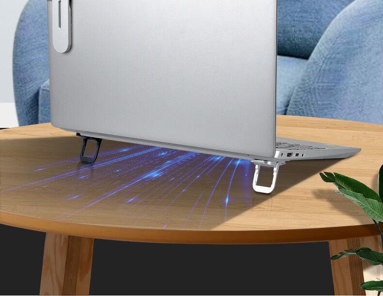 Zinc alloy laptop invisible stand bracket mini portable height-increasing foot pad cooling rack base pad