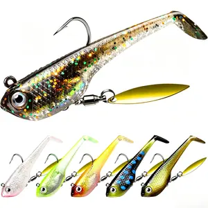 BKK Hook Pre-Rigged Vibrating Sinking Swimbaits, Fresh & Saltwater Fishing Lures for Bass Walleye Trout