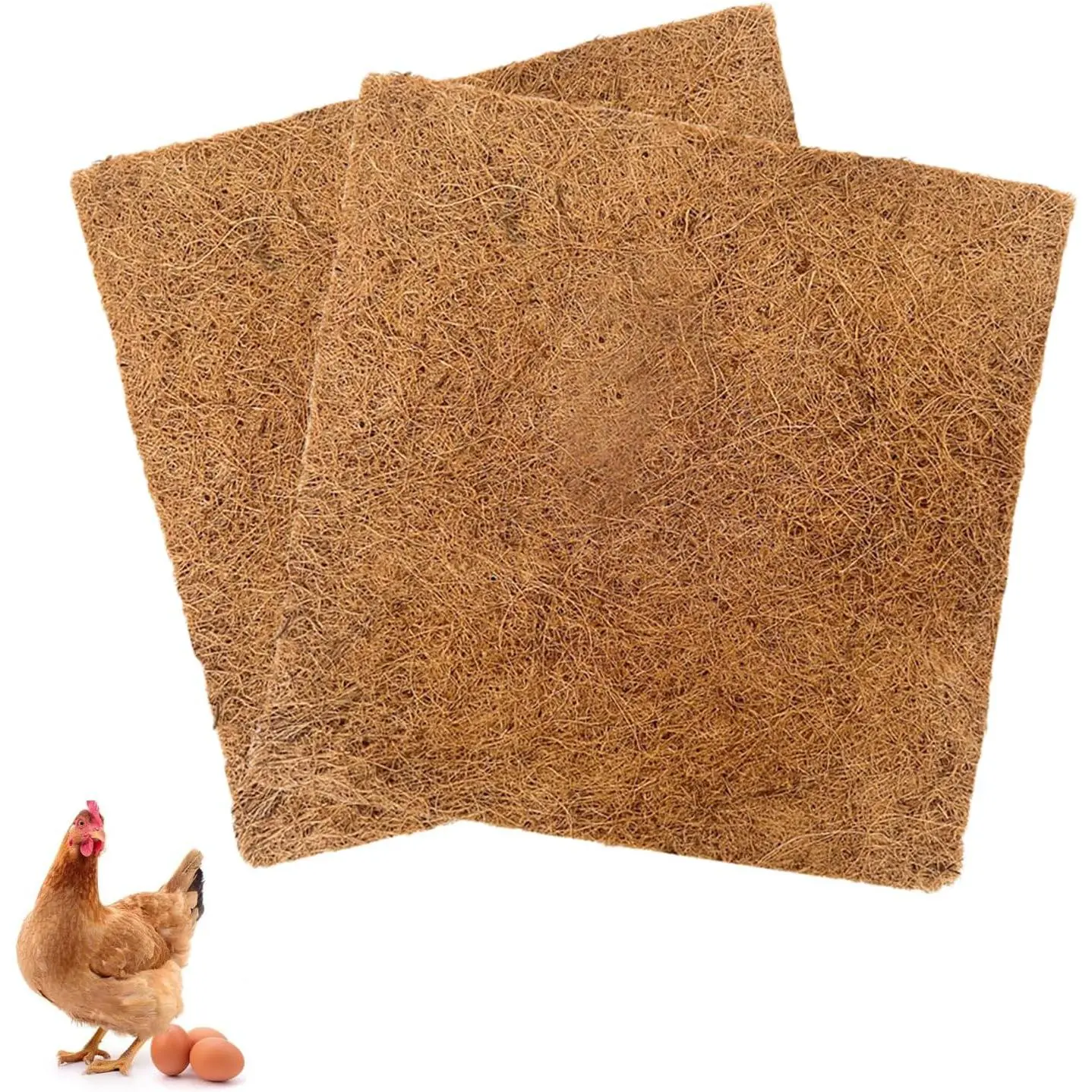 2 Pack Nest Box Pads Laying Hen Nesting Pads Brooder Pads Liners Excelsior Chicken Bedding for Chicks Chicken Nesting Boxes Laying Eggs  Nesting Box Ducks Poultry Birds