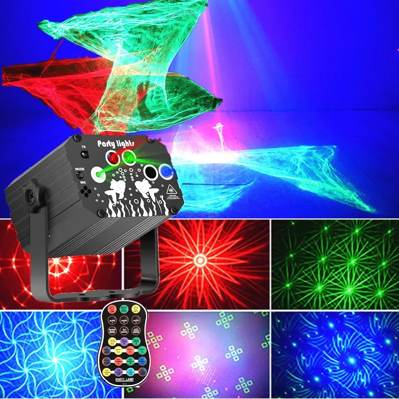 DJ Disco Party Lights, Party Lights, Atmosphere Stage Lights, Aurora Borealis Colorful Effects, With Remote Control and Sound Activation Function, Suitable for Bars, KTVs, Singing and Dancing, Birthdays, Weddings, Gifts, Dressing Up, Christmas, Halloween