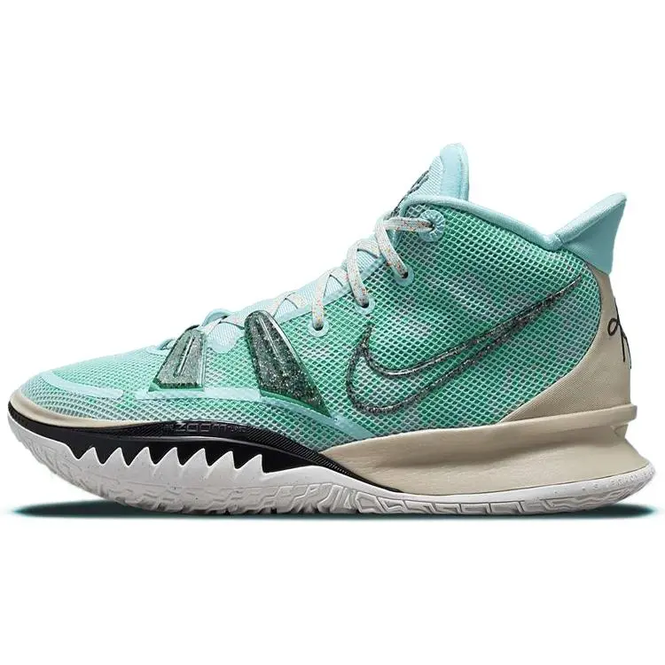 Nike Kyrie 7 EP Men’s Mid-Top Basketball Shoes with Round Toe and Lace-Up Design in Mint Green Verifiable, with credentials and supporting global authentication