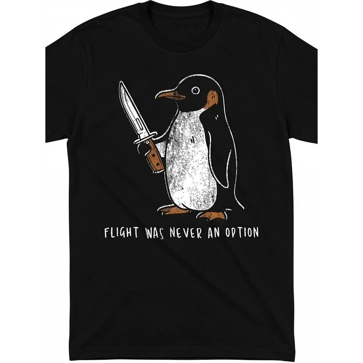 Sarcastic Penguin Graphic T-Shirt for Men, Classic Cotton Relaxed Fit Tee, Soft Breathable Streetwear Top, Casual Chic, All Seasons, Heavy Cotton, Machine Wash, Vibrant Print, Jeans, Shortsleeve, Round Neck, Tshirt