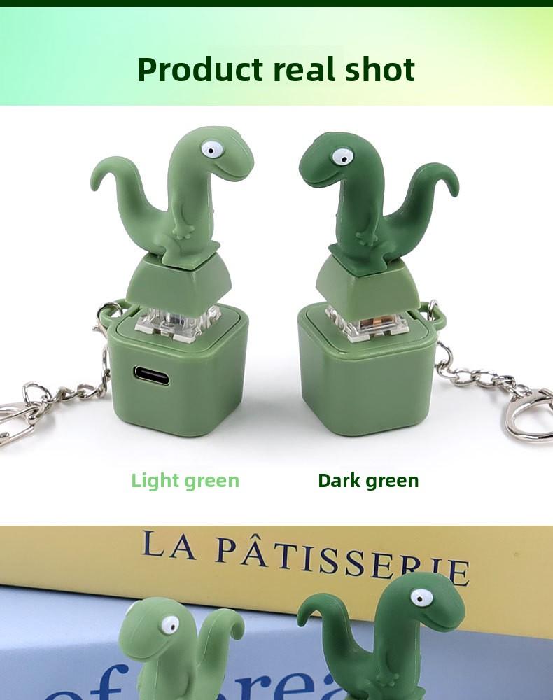 Lizard, frog, and small scallop button keychain – rechargeable LED light, color-changing sound toy |   Valentine's Day gift (suitable for children and adults)