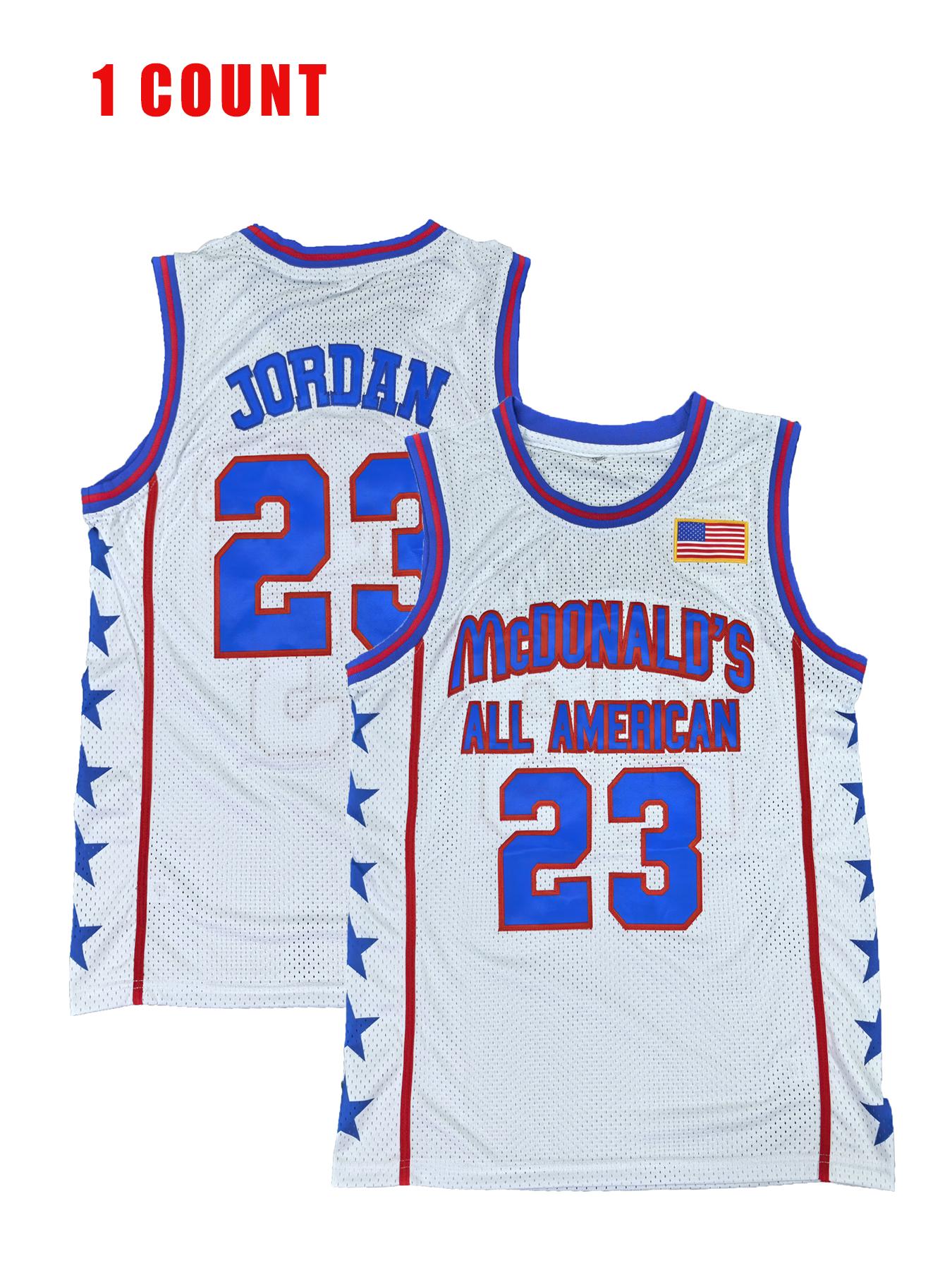 Men's Letter & Number Embroidery Basketball Jersey, Loose American All-american Basketball Vest, Basketball Clothing for Indoor Outdoor Wear, Vintage Basketball Jersey, Sports Jersey, Stylish Home Jersey, Sport Top, Jersey Shirts