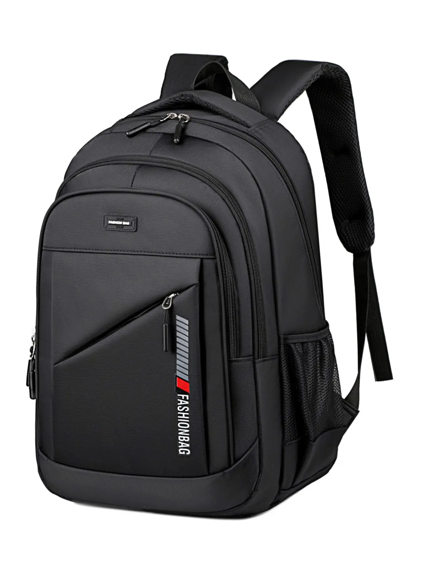 Large Capacity Backpack, Casual Business Style, Multiple Compartments, Breathable Mesh Straps, Ideal for Students and Office Workers