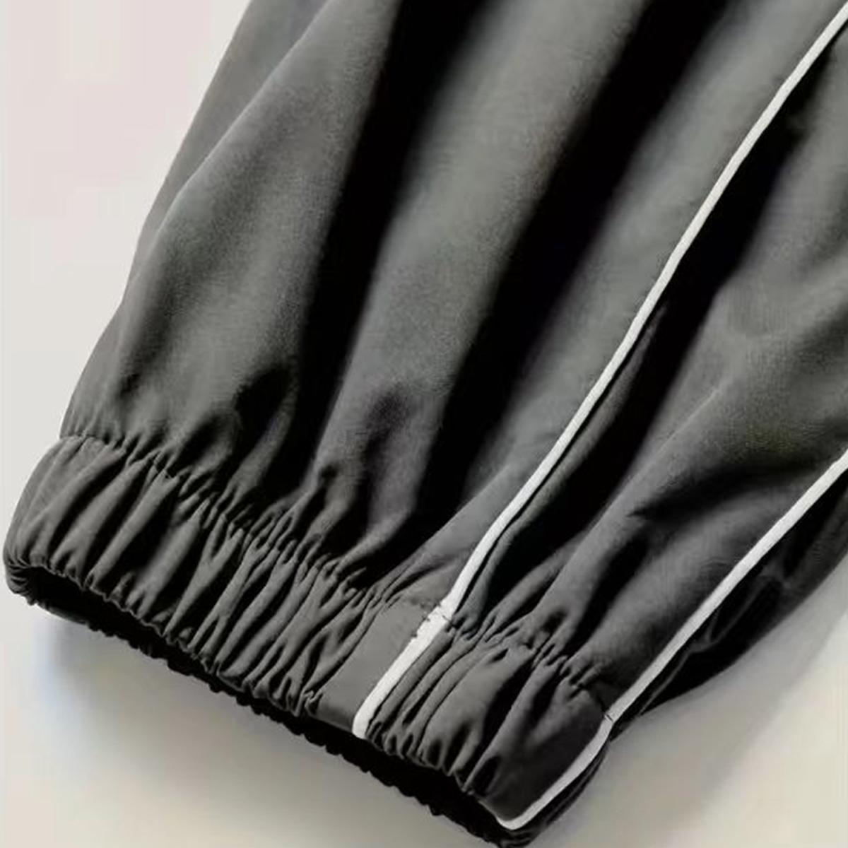 Men's Ice Silk Striped Joggers, Summer Casual Loose Fit Elastic Waist Drawstring Sweatpants, Breathable Lightweight Daily Wear Pants for Walking, Vacation, Gym, Men's 2026 New Arrival Fashion Trousers