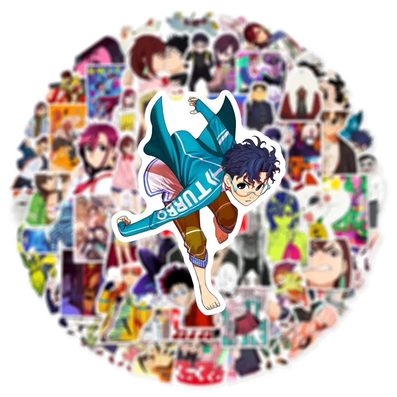60Pcs DAN DA DAN Anime Ayase Momo Stickers Cool Classic Manga Sticker DIY Fridge Notebook Phone Funny Decals