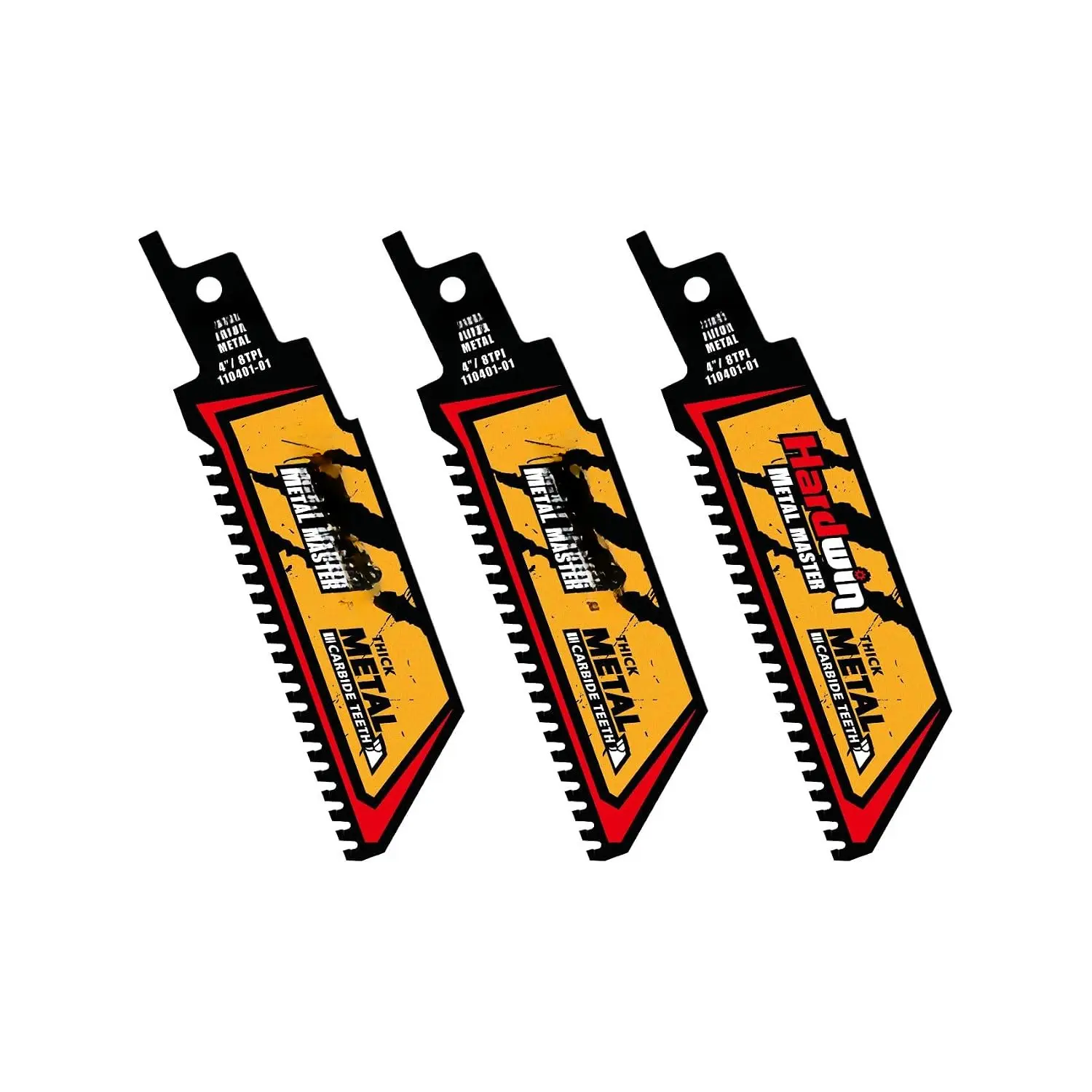 4-Inch Carbide Reciprocating  , 8 TPI, 3-Pack | Durable carbide  cut hard metal, cast iron and alloy steel ;  1/2-inch shank fits  reciprocating saws.