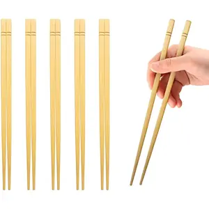 9.5 Inch X 5 Pairs Reusable Chopsticks Minimalistic Design More Size Choices 7"/9.5"/12"