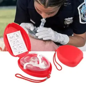 2-Pack Professional Cpr Resuscitation Mask, Reusable Respiratory Protection with One-Way Valve, Essential Emergency Rescue Tool