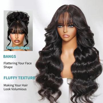 Layer Cut Body Wave With Bang 360 Invisi Strap Lace Frontal Wig Glueless Salon Hairstyles SpringStatements