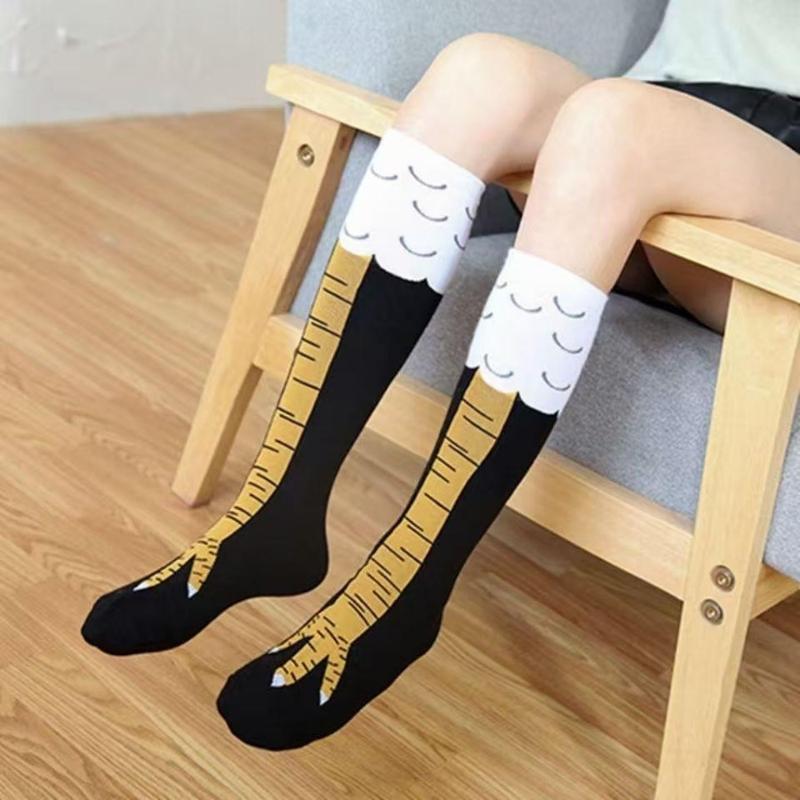 3/6 Pairs of Funny Black Chicken Claw Socks - Unisex, Suitable for Parties, Cosplay and Funny Acting, Fashionable and Fun,durable Knitted Fabric Womenswear