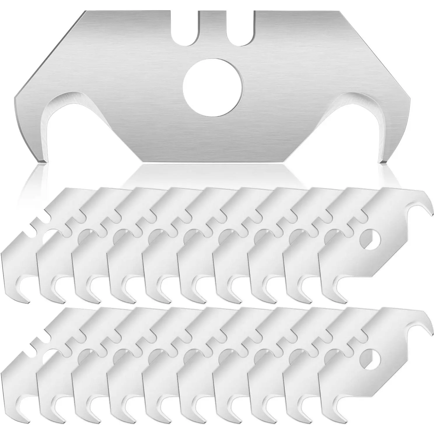 30 Pieces Boxed Hook Blades, Hook Knife Blades for Roofing and Carpet (Tools & Hardware Power Tool Accessories), Boxed Set