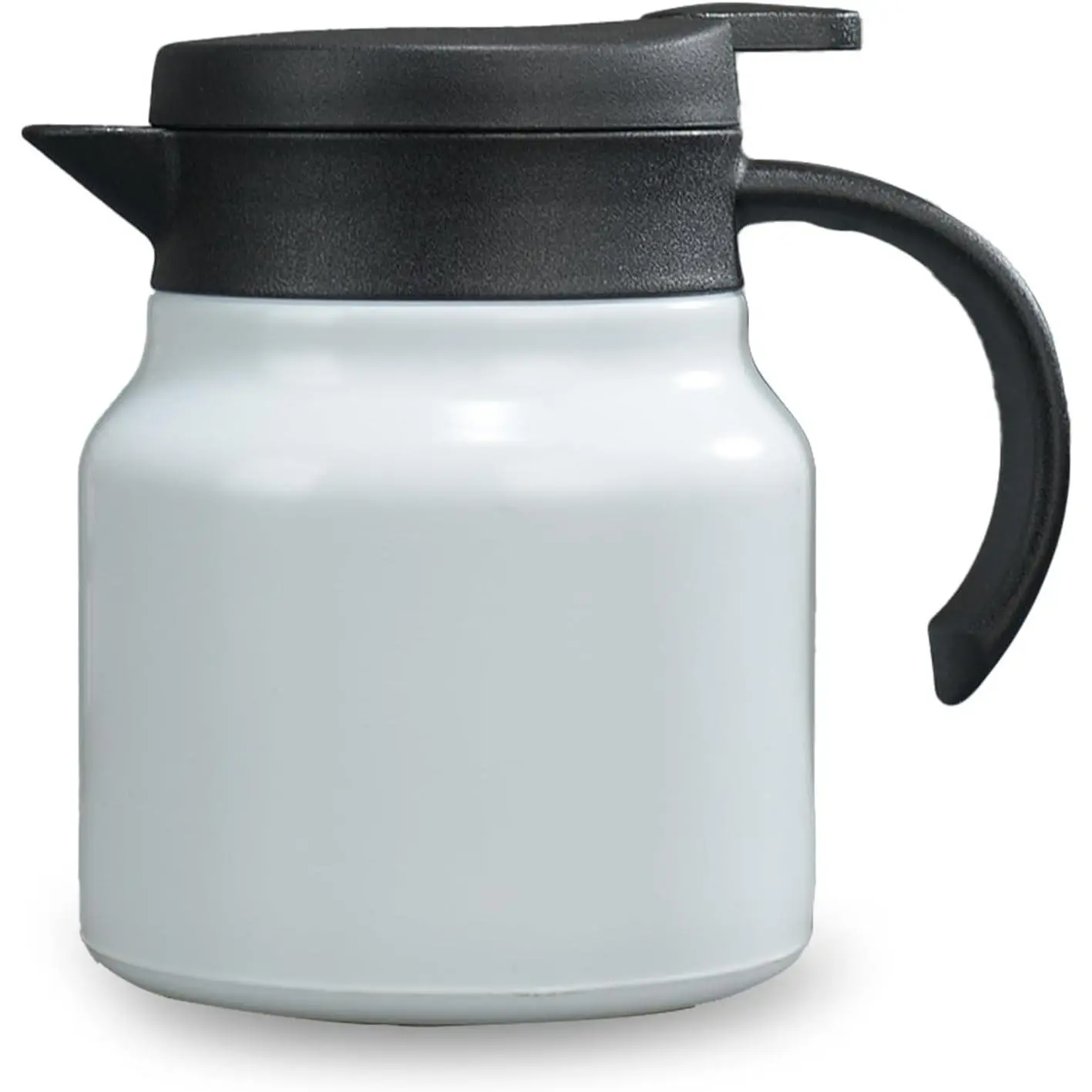 27oz Double Wall Vacuum Insulated Stainless Steel Thermal Coffee Carafe Insulated Creamer Container Beverage Dispenser for Milk, Hot Chocolate and Tea Pot (White)