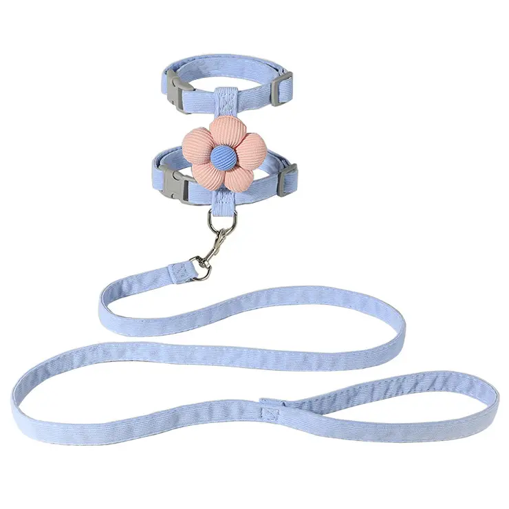 Cartoon Pet Harness Leash Full Set - Escape-Proof Adjustable H-Shape Chest Strap for Small Dogs, Cats, Teddy Puppies, Ragdoll Kittens - Soft Lightweight Fabric Outdoor Walks Traction Rope Kit (Silver, Multistain Aesthetic Jewelry Gift)
