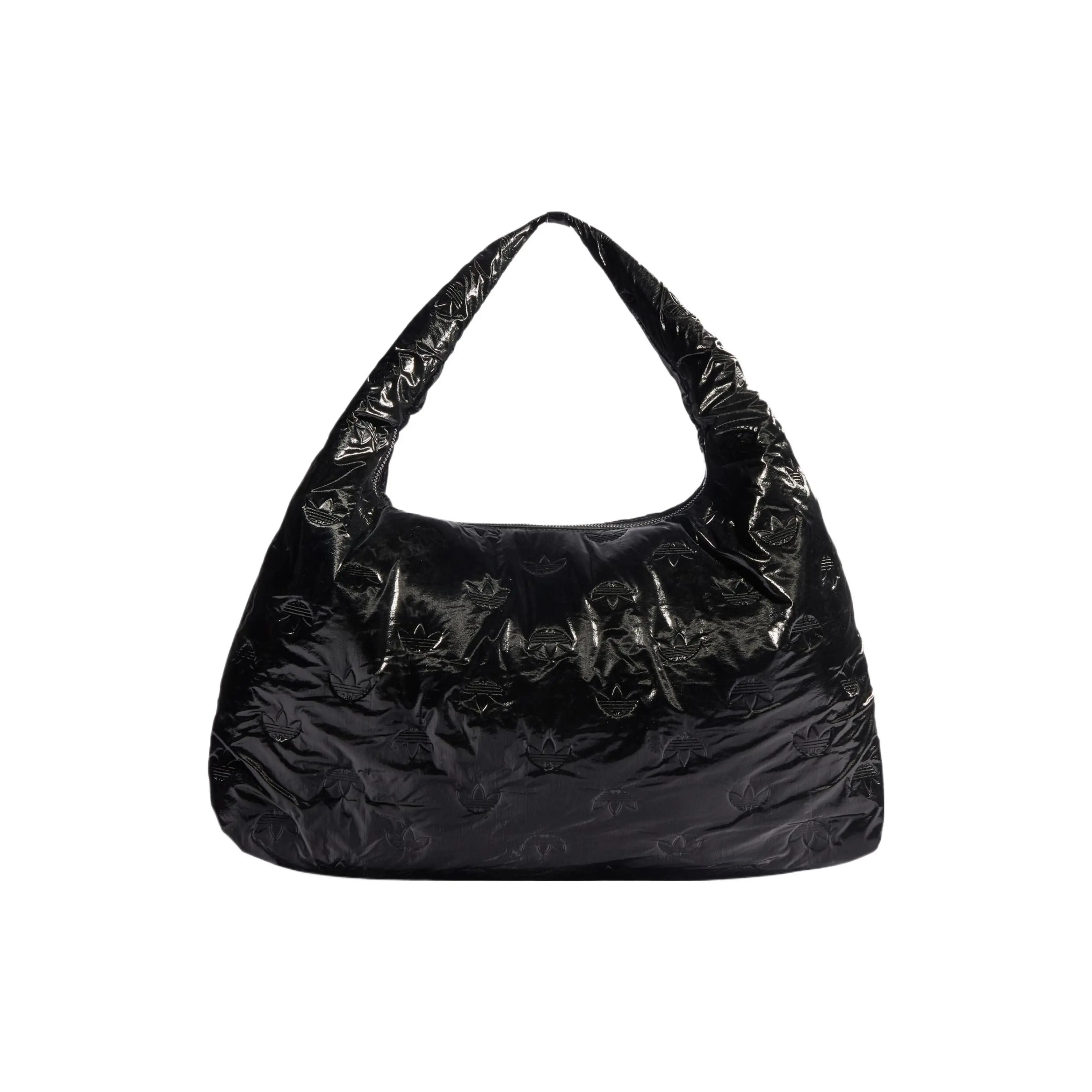Adidas Originals PU and Recycled Polyester Zip-Top Handbag for Women, Classic Style, Black