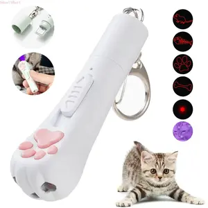 USB Rechargeable Multi-Functional Laser Pet Toy, Handheld Laser Pointer with 5 Adjustable Modes. Interactive Dot Chasing Light, Fun Indoor Play Tool for Cats and Dogs to Boost Daily Activity