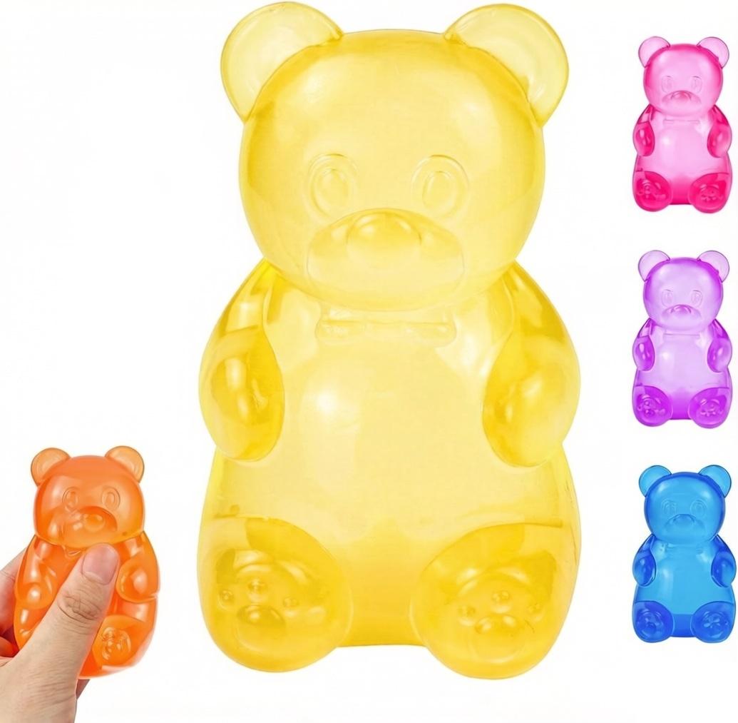 Gummy Bear & Sugar Ball Designs, Anxiety Relief & Focus Toy, Maltose Filled Squeeze Toys for Sensory Play,Sensory Fidget Toys for Adults, Kids, Slow Rising Squishy Stress Ball