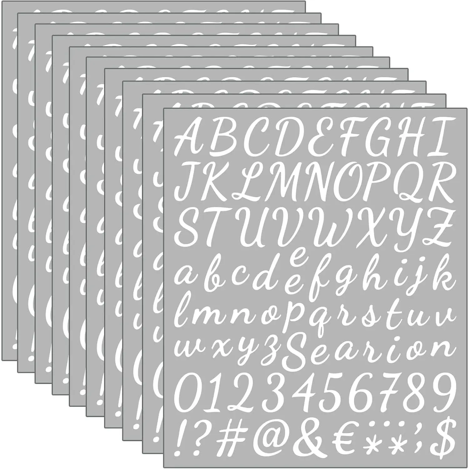 760 count 10 Sheets White Letters Stickers,1 Inch Self Adhesive Alphabet Number Stickers,Vinyl Letter Stickers  for Scrapbooking,Mailbox,Notebook,Classroom Decor, Door, Business,Address (White)