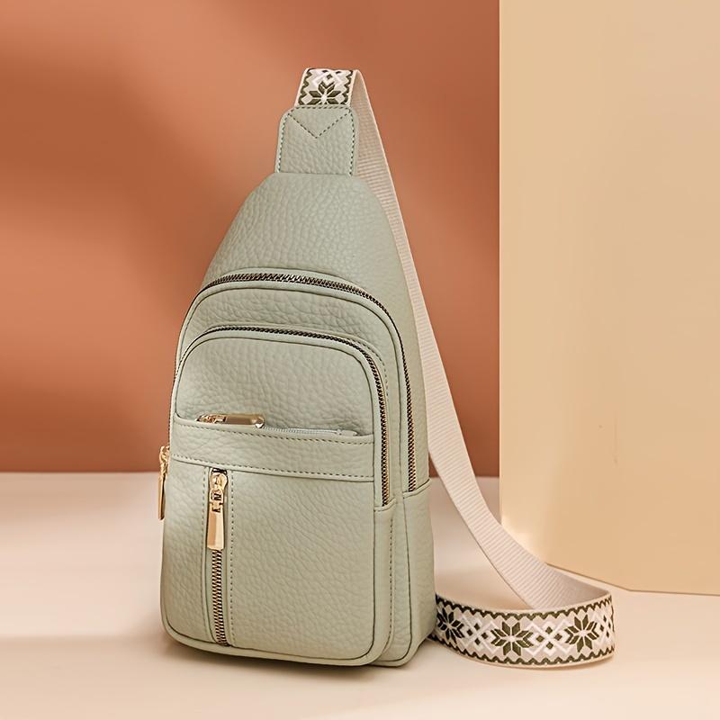 【Gift for Christmas】2026 Solid Color Quilted Fanny Pack - Casual Zipper Chest Belt Bum Bag, Adjustable Sling Bag for Daily Use, Lightweight & Waterproof