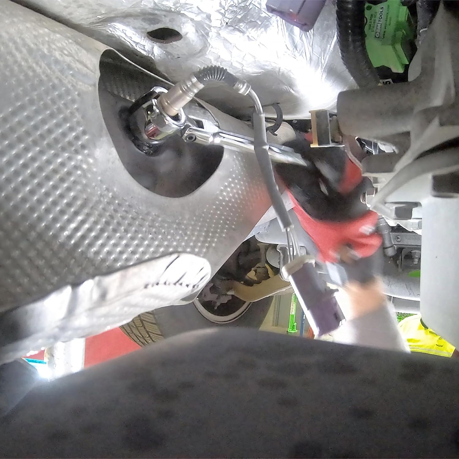 5PCS O2 Oxygen Sensor Socket Set, 3/8 in Drive, 7/8 in (22mm), Premium Removal Tool with Thread Chasers & Offset Wrenches, Heavy-Duty Automotive Kit for Easy Installation & Repair