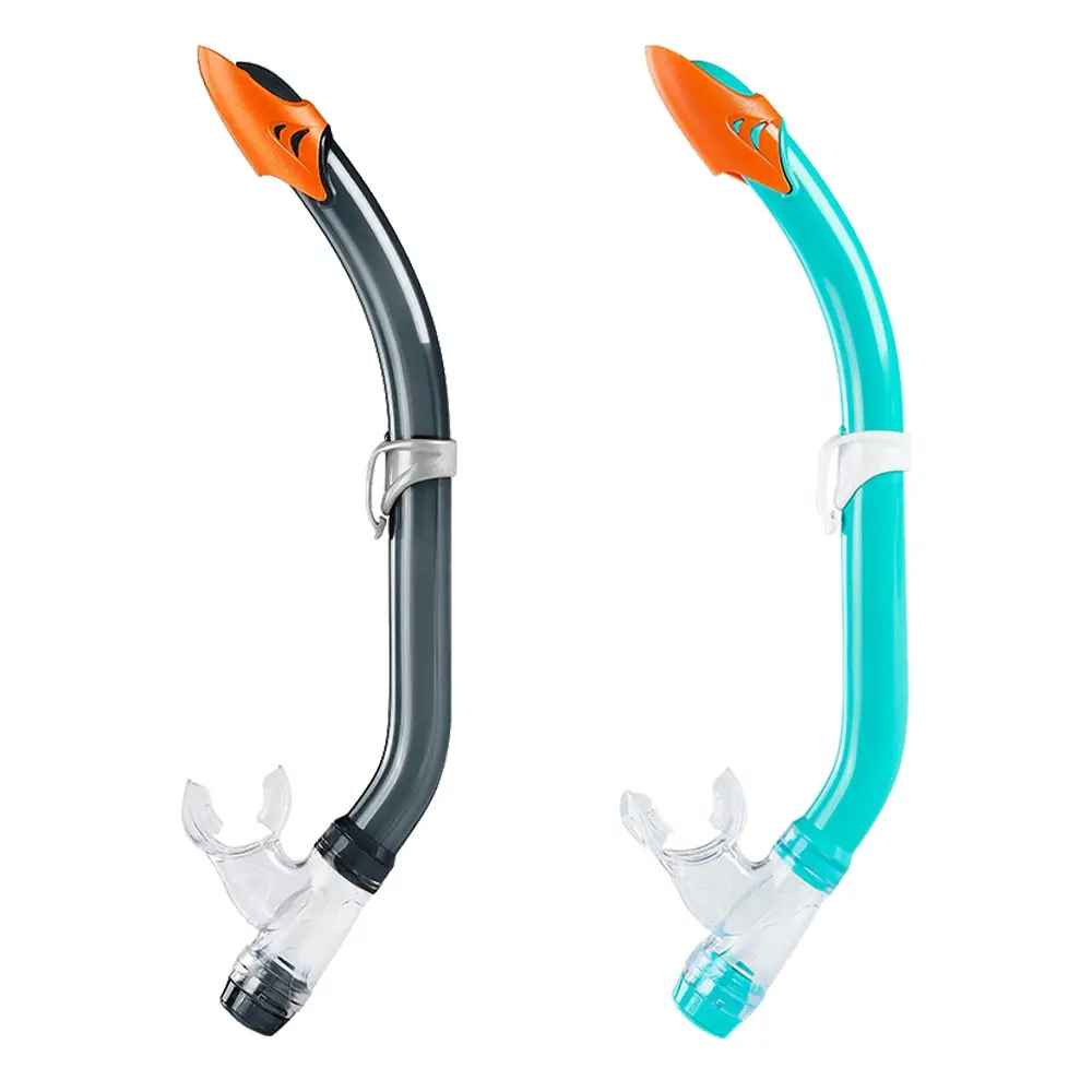 Adult Snorkeling Mask, Comfortable Silicone Mouthpiece for Pool & Open Water, Center Mount Design with One-Way Exhaust Valve, Enhances Swimming Training