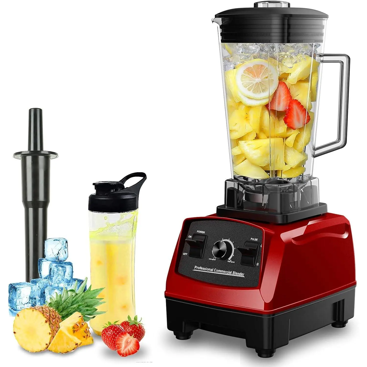 Professional Blender,1500 Watt Commercial Blenders for Kitchen with 70oz Capacity and Self-Cleaning, Classic Blenders for Shakes and Smoothies, Build-in Pulse, YL-010-R