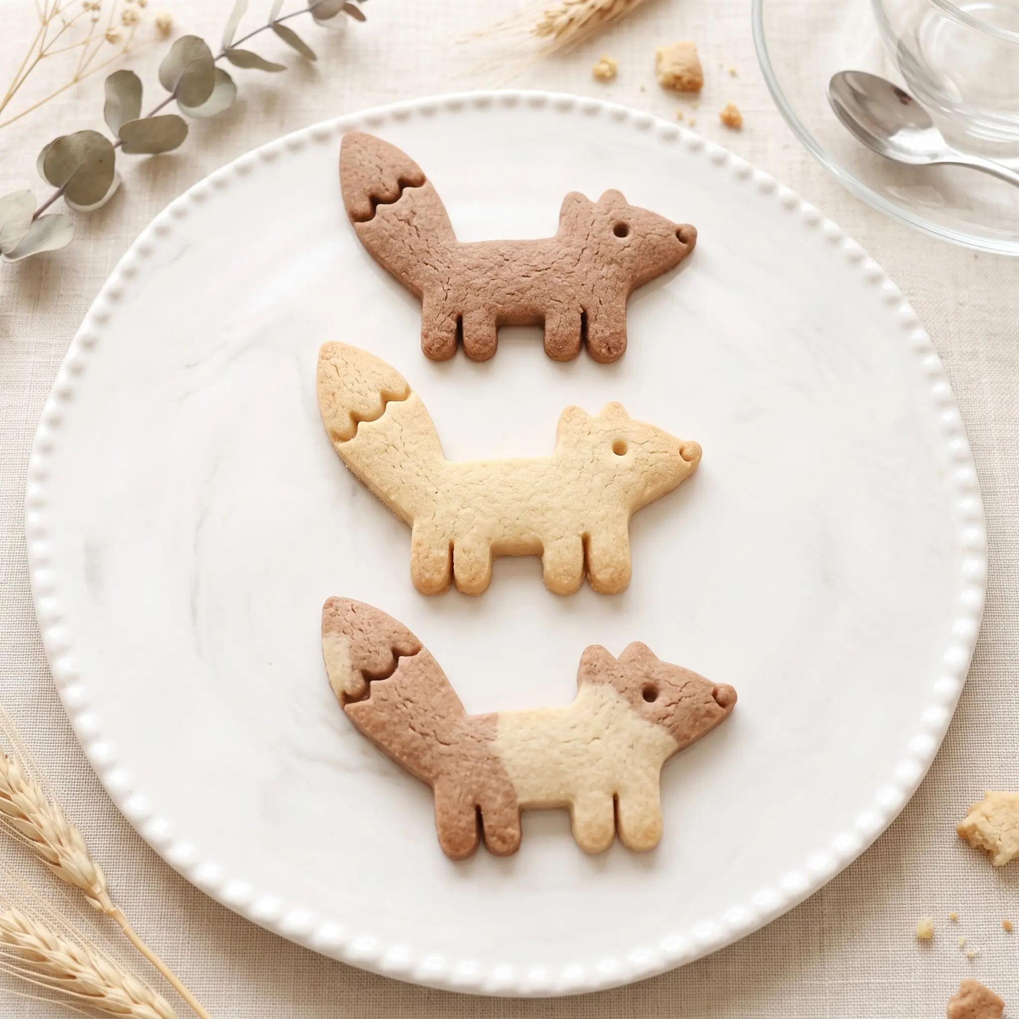 Cute Bear Fox Tree Chestnut Mold Sugar Frosting Cookie Cutter, Reusable Plastic Cookie Cutter Set, Creative Dessert Tool for Kids and Adults