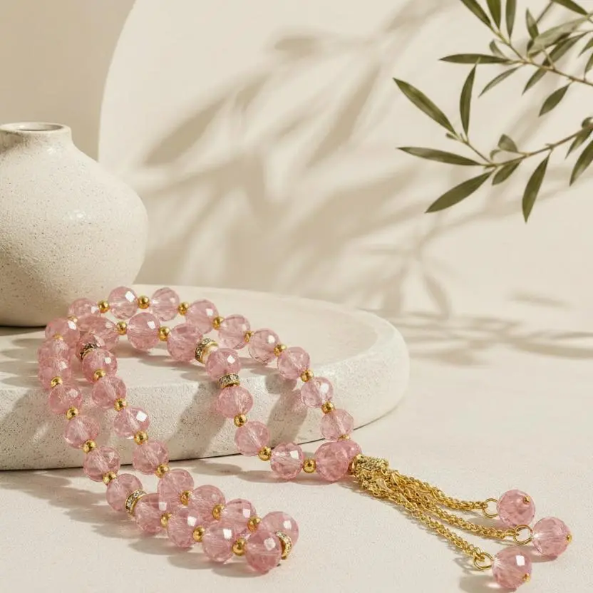 Prayer Beads Crystal Glass Tasbeeh Muslim Dhikr Ramadan Eid Gift (MR039)