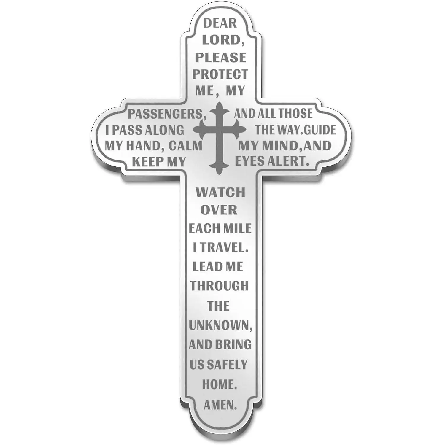 Prayer Visor Clips for , Religious Christian Visor Clip  Accessories Blessing Traveler Safety  for Family  Driver Motorist ()