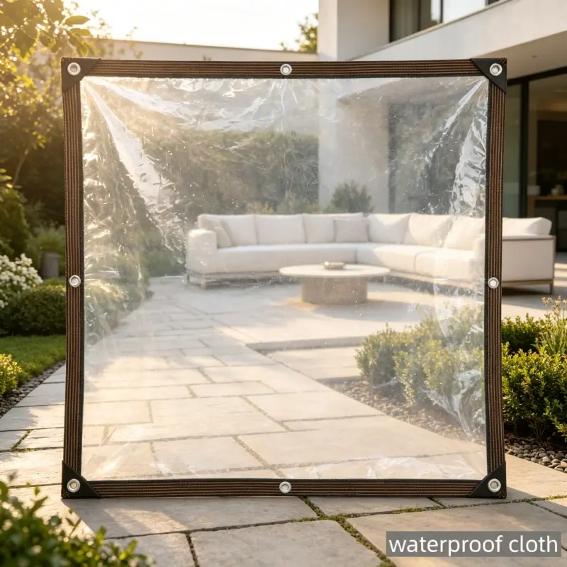 1pc Clear PERain Tarp Foldable Anti-Aging Fish Pond Cover Cargo Cover