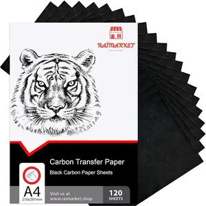 120 Sheets Carbon Paper for Tracing – Durable Smudge-Resistant Graphite Transfer Paper for Drawing, Sketching & Craft Projects Black Copy Paper for Wood, Canvas, Fabric & Art Surfaces