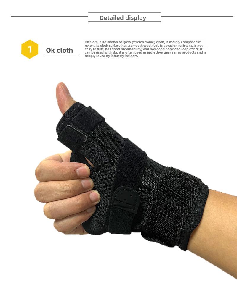 Sports wristband for fixed support and thumb protection, universal sweat-absorbing fitness wristband, deadlift strap for wrist protection Finger Metacarpal