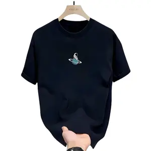 Men's Graphic T-Shirt Solar System Planet Print Casual Short Sleeve Tee Round Neck Summer Top for Teens & Young Adults Machine Washable Regular Fit Streetwear Soft Tshirt