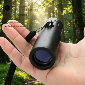 10x25 Compact Monocular Telescope, HD Fixed Focus Handheld Birdwatching Scope, Lightweight Portable, Ideal for Hiking, Travel, Hunting, Fishing
